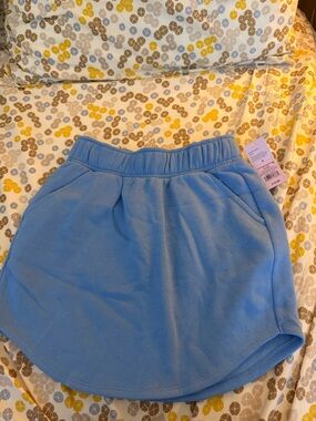 Wild Fable Light Blue Sweat Skirt with Elastic Waist